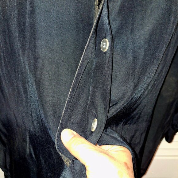 Vintage R&M Richards Black & Gold Embroidered Blouse Bling Retro Y2K Festival - Picture 5 of 10